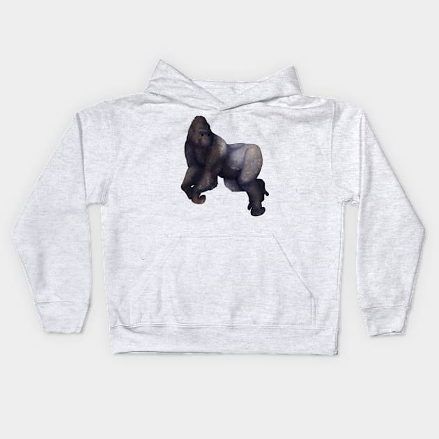 Cozy Mountain Gorilla Kids Hoodie by Phoenix Baldwin